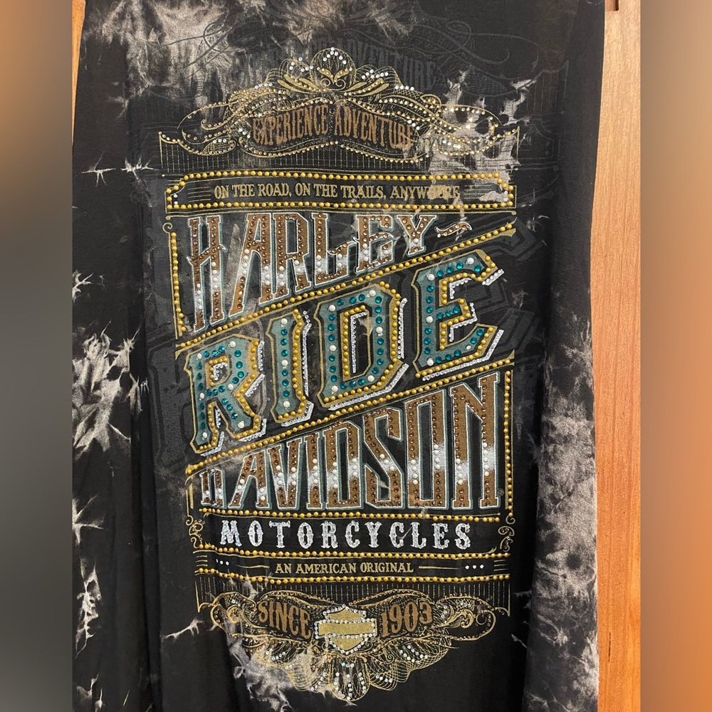 Harley Davidson Women’s Super soft Bejeweled long Tank *rare